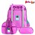 Kit Mochila Escolar Infantil Masha e o Urso Com Rodinhas - Imagem 7