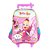 Kit Mochila Escolar Infantil Masha e o Urso Com Rodinhas - Imagem 5