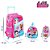 Kit Mochila Escolar Infantil LOL Glitter On Com Rodinhas - Imagem 2