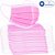 25 Máscaras Cirúrgicas Infantis Rosa Descartável Tripla Cama - Imagem 2