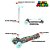 Patinete Super Mario Infantil de 3 Rodas com Led - Imagem 3