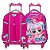 Kit Mochila Rosa Infantil Escolar Lol Surprise Com Rodinhas - Imagem 6