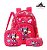 Kit Mochila Escolar Infantil Minnie Mouse Disney 3D Costas - Imagem 1