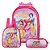 Mochila Escolar Princesas Bolsa Rodinha Kit Lancheira+Estojo - Imagem 1