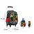 Kit Mochila Escolar Infantil T-Rex Dinossauro Com Rodinhas - Imagem 3