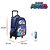 Kit Mochila Escolar Infantil PJ Masks Azul Com Rodinhas - Imagem 3