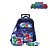 Kit Mochila Escolar Infantil PJ Masks Azul Com Rodinhas - Imagem 1