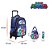 Kit Mochila Escolar Infantil PJ Masks Azul Com Rodinhas - Imagem 3