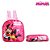 Mochila Escolar Minnie Mouse Rosa Costas Lancheira+Estojo - Imagem 5