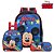 Kit Mochila Escolar Bolsa Mickey Mouse Meninos Preta Costas - Imagem 1