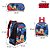 Kit Mochila Escolar Bolsa Mickey Mouse Meninos Preta Costas - Imagem 3
