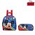 Kit Mochila Escolar Bolsa Mickey Mouse Meninos Preta Costas - Imagem 6