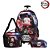 Mochila Escolar Demon Slayer Rodinha Kit Lancheira+Estojo - Imagem 1