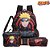 Mochila Escolar Uzumaki Naruto Costas Kit Lancheira+Estojo - Imagem 1