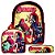 Mochila Escolar Vingadores Marvel Meninos Lancheira+Estojo - Imagem 1