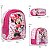 Mochila Escola Infantil Minnie Mouse Disney Lancheira+Estojo - Imagem 4
