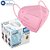 3 Máscaras KN95 Rosa Descartáveis WWDoll Cinco Camadas 95% d - Imagem 1