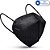 Kit 20 Máscaras Descartáveis KN95 PFF2 Preta com Clip Nasal - Imagem 1