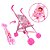 Carrinho de Boneca Infantil Ninos Passeio Dobravel Rosa Luxo - Imagem 1
