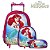 Kit Mochila Infantil Escolar Pequena Sereia Ariel C Rodinha - Imagem 1