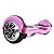 Skate Elétrico 6,5 Rosa Cromado HoverboardX Bluetooth - Imagem 6