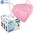 10 Máscaras KN95 Rosa Descartáveis WWDoll Cinco Camadas 95% - Imagem 1