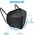 10 Máscaras Respiratórias KN95 PFF2 WWDoll 5 Camadas Preta - Imagem 6