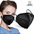 10 Máscaras Respiratórias KN95 PFF2 WWDoll 5 Camadas Preta - Imagem 1