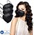 10 Máscara Não Reutilizáveis PFF2 KN95 Pretas Para Proteção - Imagem 1