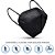 Kit 10 Máscaras Descartáveis KN95 PFF2 Preta com Clip Nasal - Imagem 2