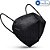 Kit 10 Máscaras Descartáveis KN95 PFF2 Preta com Clip Nasal - Imagem 1