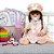 Boneca Bebê Silicone Cabelos Castanhos Roupa Salmão + Itens - Imagem 2