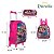Mochila Feminina de Rodinhas Estojo e Lancheira Encanto - Imagem 3