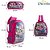 Mochila Feminina Escolar Encanto Estojo e Lancheira Costas - Imagem 3