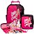 Mochila Feminina Escolar Barbie Rosa de Rodinha + Brindes - Imagem 7