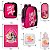 Mochila Feminina Escolar Barbie Rosa de Rodinha + Brindes - Imagem 3
