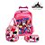 Kit Mochila Rosa Infantil Escolar Minnie 6D com Led e Rodinh - Imagem 1