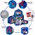 Kit Mochila Masculina Costa Sonic com Lancheira Azul 6 Itens - Imagem 4