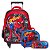 Kit Mochila Escolar Homem Aranha Marvel Vermelha com Rodinha - Imagem 1