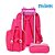 Kit Mochila Escolar Infantil Disney Frozen Com Rodinhas Rosa - Imagem 5