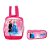 Kit Mochila Escolar Infantil Disney Frozen Com Rodinhas Rosa - Imagem 4