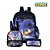 Kit Mochila Escolar Infantil Sonic Azul De Costa - Imagem 1