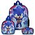 Mochila Masculina Escolar de Costas Sonic Lancheira e Estojo - Imagem 1