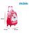 Mochila Rosa Infantil Escolar Frozen Com Rodinhas Disney - Imagem 3