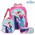 Kit Mochila Escolar Infantil Disney Elsa Anna Frozen Rodinha - Imagem 1