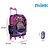 Kit Mochila Infantil Escolar Frozen 2 Disney Com Rodinhas - Imagem 3