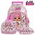 Kit Mochila Escolar Infantil LOL GLITER FLOWER Com Rodinhas - Imagem 1