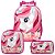 Kit Mochila Infantil Unicórnio Rosa De Rodinha - Imagem 1