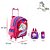 Kit Mochila Escolar Infantil Unicórnio Rosa De Rodinha - Imagem 3