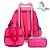 Kit Mochila Escolar Infantil Unicórnio Rosa De Rodinha - Imagem 8